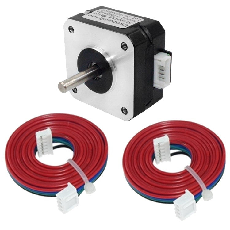 3D Printer Stepper Motor for Usongshine 17HS4023 Nema17 Titan Extruder 4-Lead 1.0 A Nema 17 42 - With 2 White Cable Plugs