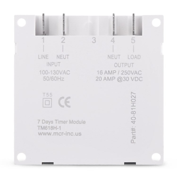 TM618H 110V Home Appliance Timer Switch 7 Days Weekly Time Relay Power Timer for Home Office School