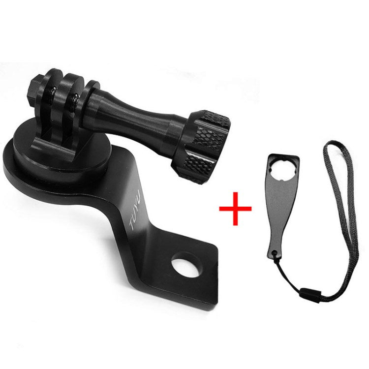 Uniqkart for DJI Osmo Action/SJCAM/GoPro Hero 10/9/8/7/6/5/4 Motorcycle Camera Mount Adapter Bike Camera Holder - Black