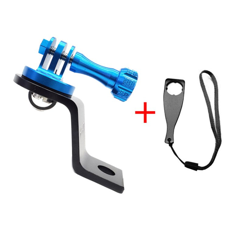 Uniqkart for DJI Osmo Action/SJCAM/GoPro Hero 10/9/8/7/6/5/4 Motorcycle Camera Mount Adapter Bike Camera Holder - Blue
