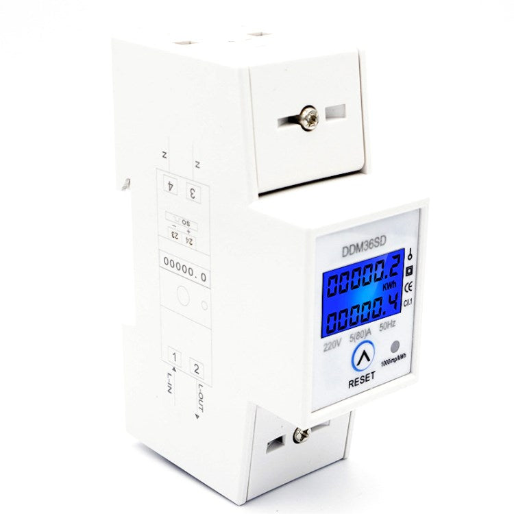Digital Electricity Usage Monitor 5-80A Electric Meter Kilowatt Power Consumption Tester - DDM36SD