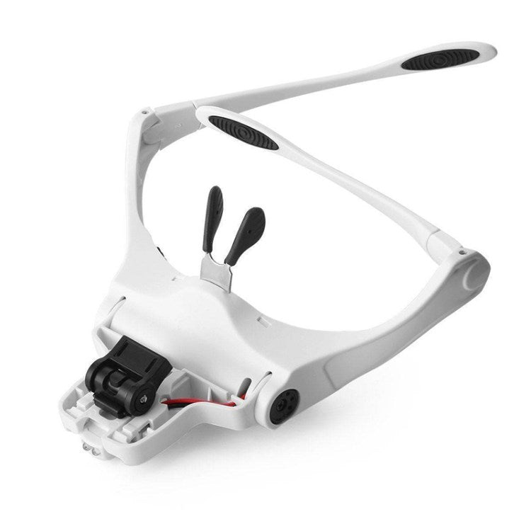 Uniqkart 9892B2 Headband Magnifier Head Mount Magnifying Glasses with LED Light for Jewelers Eyelash Extensions Watch Repair