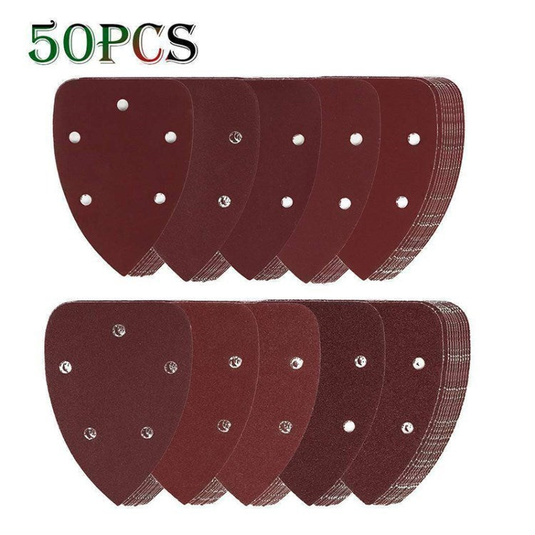 50Pcs Durable Wood Metal Polishing Sandpaper 40-800 Hook Loop Anti-static Sandpaper Disc Abrasive Tool for Polishing Sand