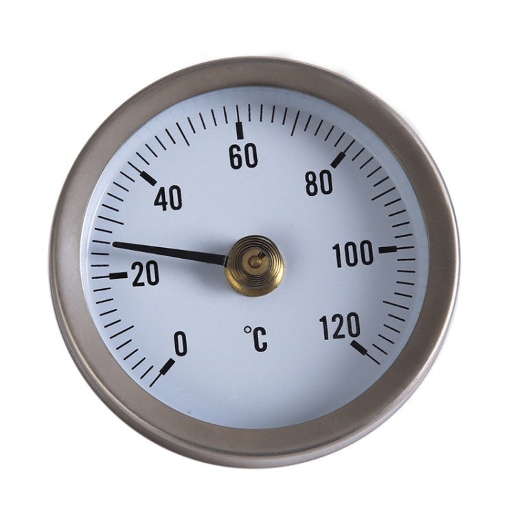 TS-W50 Stainless Steel Pipe Thermometer Dial Thermostat for 20-60mm Diameter, Temperature Range 0 - 100-degree Celsius
