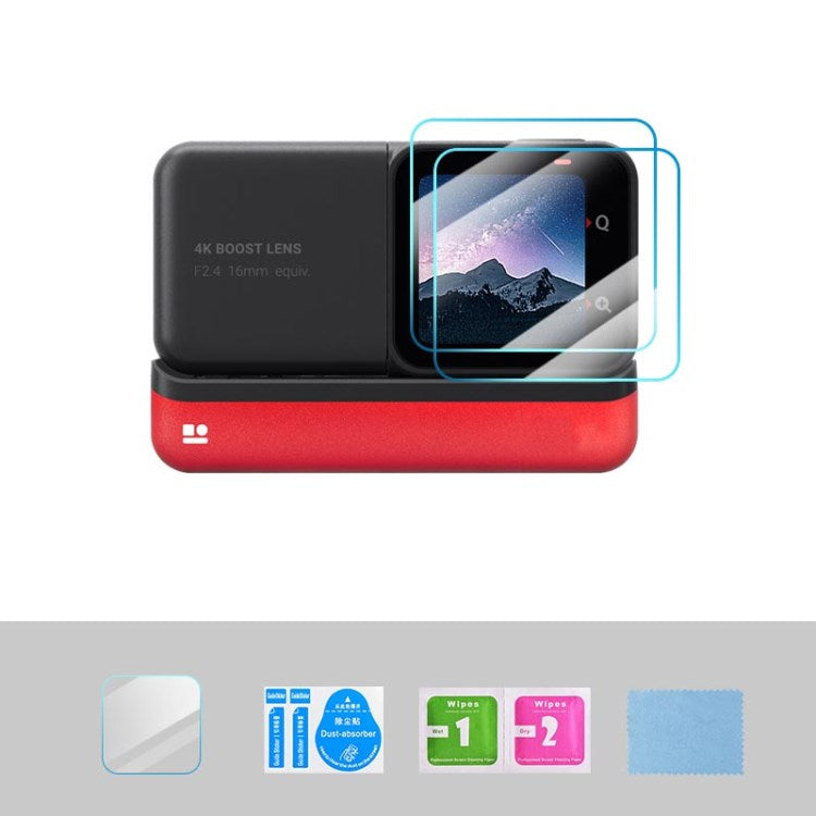 Uniqkart Tempered Glass Screen Protector for Insta360 ONE RS / R Camera Screen Cover Lens Film - 2Pcs