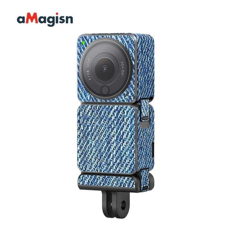 Uniqkart Protective Sticker Film Skin for DJI Action 2 Camera Protector Cover for DJI Action 2 - Blue