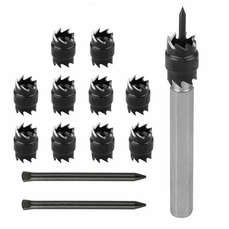 13Pcs/Set 3/8" HSS Rotary Spot Welding Drill Machine Sheet Metal Remover Hole Separator