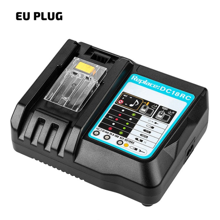 Uniqkart for Makita 14.4V-18V Lithium Battery Charger BL1430B BL1830B BL1840B BL1850B BL1860B Battery Adapter - EU Plug