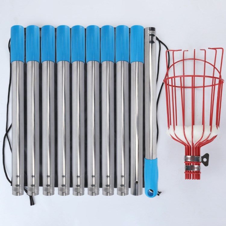 Fruit Picker Tool Fruit Collector Catcher for Apple Peach Pear Orange Getting Fruits - 4.0m Length