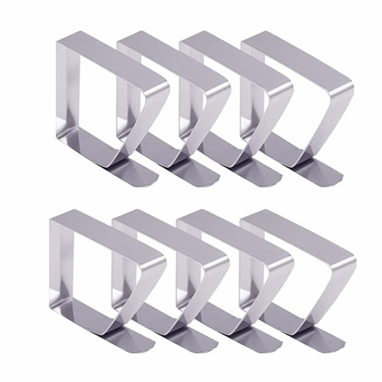8Pcs Tablecloth Clips Stainless Steel Picnic Tablecloth Clips Table Cover Clamps Holders for Picnics Marquees Weddings Graduation Party
