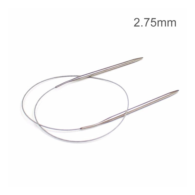 Circular Knitting Needles Round Stainless Steel Circle Blankets Magic Loop for Socks Sweater Scarf - 2.75mm