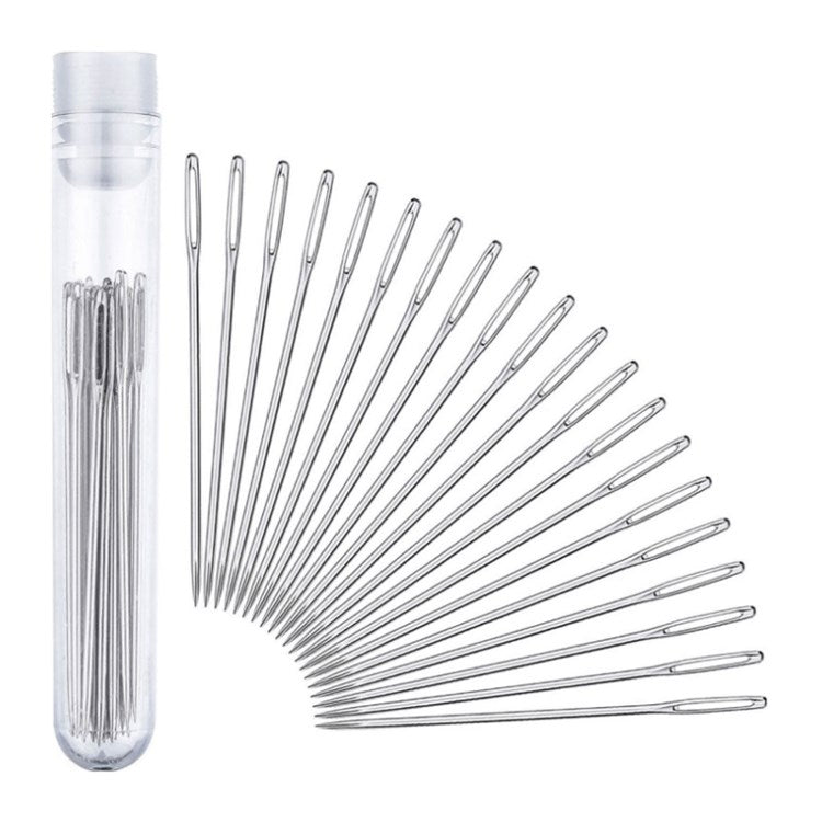Blunt Sewing Needles Set Large-Eye Cross Stitch Leather Yarn Knitting Needles Hand DIY Needlework Tool - 20-in-1