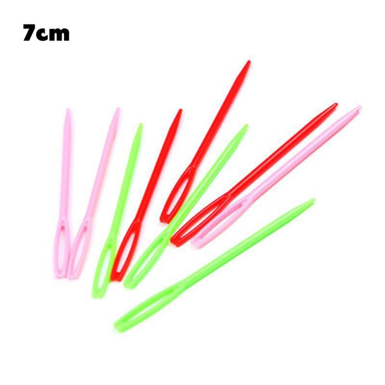 100Pcs Large Eye Plastic Needles Sewing Needles Crochets for Sweater Weaving Wool Yarn Needles - 7cm Length