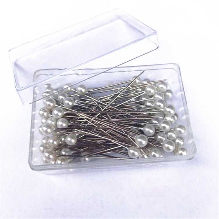 100Pcs Sewing Pins Ball Head Straight Pins Patchwork Embroidery Tool Sewing Needles - White