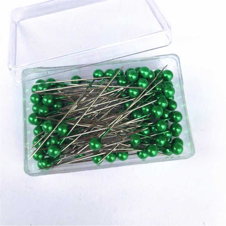100Pcs Sewing Pins Ball Head Straight Pins Patchwork Embroidery Tool Sewing Needles - Dark Green