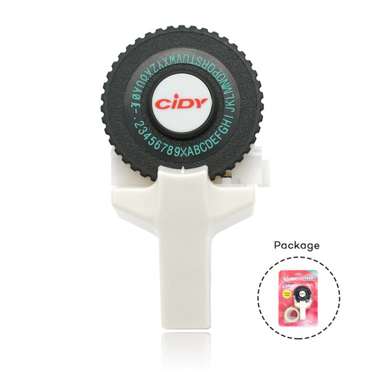 Motex E-101 Manual Label Maker with 2Pcs 9mm Label Tapes for Motex 3D Label Printer Labeling Machine - White