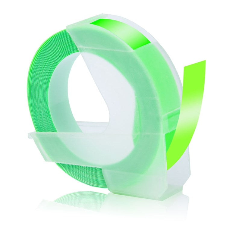 3m 9mm 3D Printer Label Tape for Dymo 1610 Motex E101 All Labeling Machines Plastic Labels Replacement - Fluorescent Green