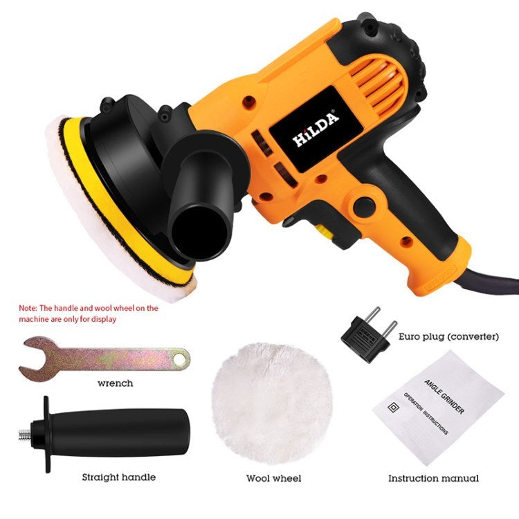 Hilda Electric Car Polisher Machine Automatic Polishing Adjustable Speed Sanding Wax Tool - 220V EU Plug
