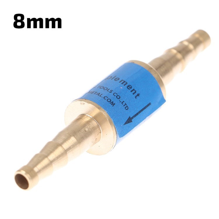 Pipe Flashback Arrestor Components, Fuel Gas, Regulator Adaptor for Acetylene Oxygen Hose Fuel - 8mm / Blue