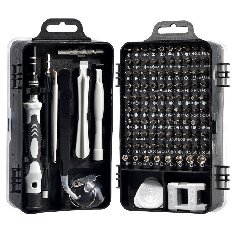 Precision Screwdriver Set 115-in-1 Watch Mobile Phone Disassemble Screwdriver Tool Kit - Black