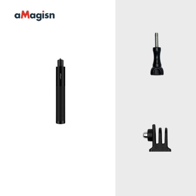 Uniqkart 120cm Selfie Stick Pole Phone Holder for GoPro Insta360 DJI, Lightweight Extendable Monopod - Selfie Stick+Claw Mount+Screw Rod