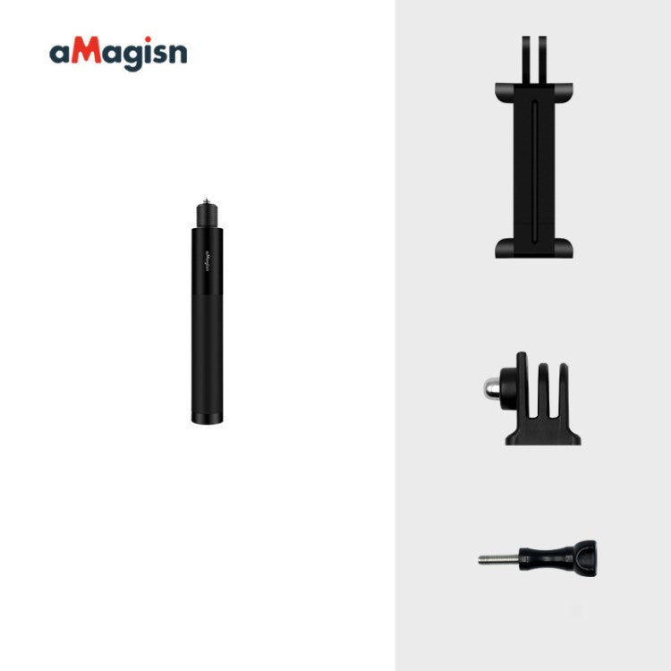 Uniqkart 120cm Selfie Stick Pole Phone Holder for GoPro Insta360 DJI, Lightweight Extendable Monopod - Selfie Stick+Claw Mount+Screw Rod+Phone Clip