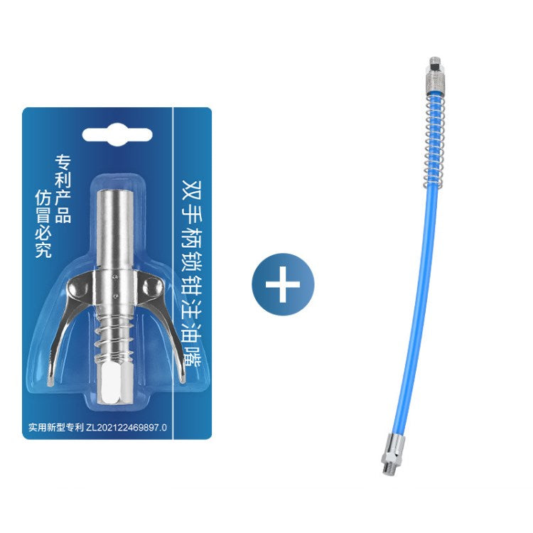 10,000PSI NPTI / 8 Grease Coupler Grease Heavy Duty Gun Tip for Fuel Nozzle Car Repair - Coupler+ 60cm Hose