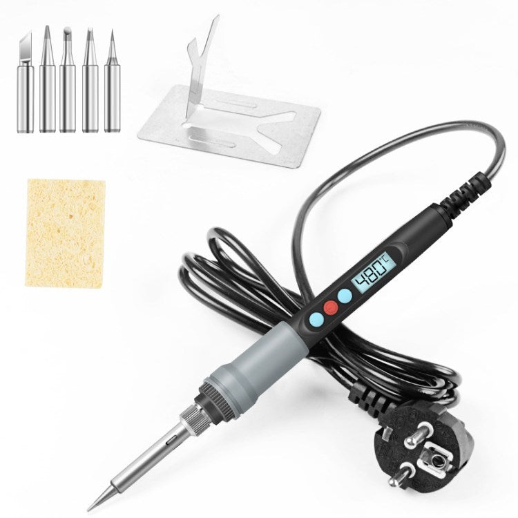 HANDSKIT Electric Soldering Iron Kit 90W Digital Adjustable Temperature Soldering Gun Auto Sleep Internal Ceramic Heating Welding Tools - EU Plug