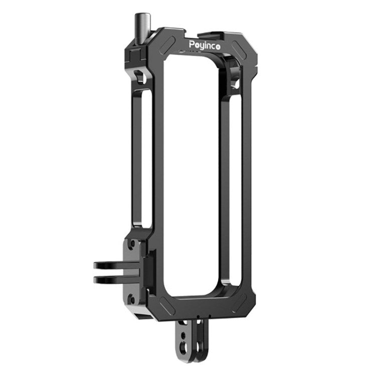 Uniqkart for Insta360 X3 Camera Aluminum Alloy Protective Case Frame Cage Mount Bracket - Black