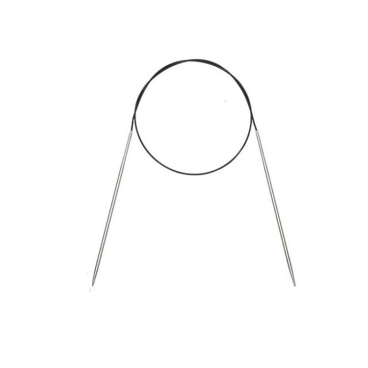40cm Circular Knitting Needle Stainless Steel Round Weaving Pin Crochet Yarn Needles - 3.25mm