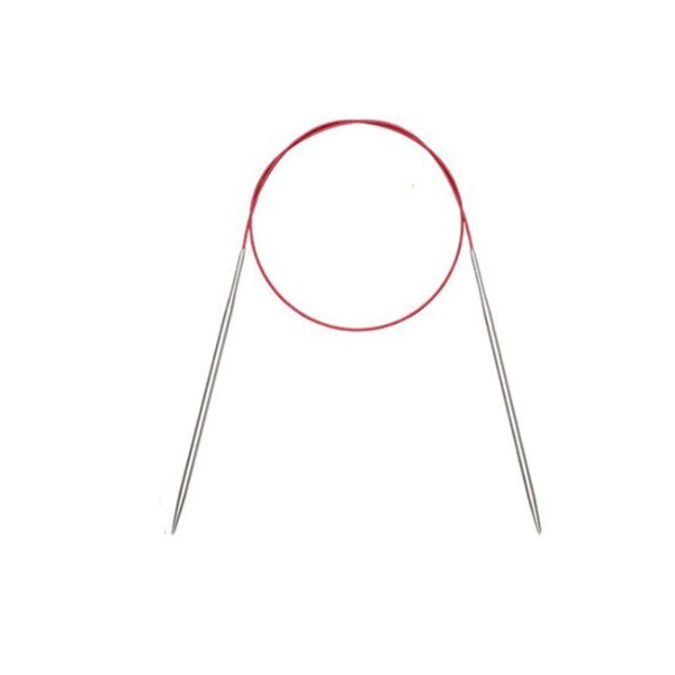 40cm Circular Knitting Needle Stainless Steel Round Weaving Pin Crochet Yarn Needles - 4mm