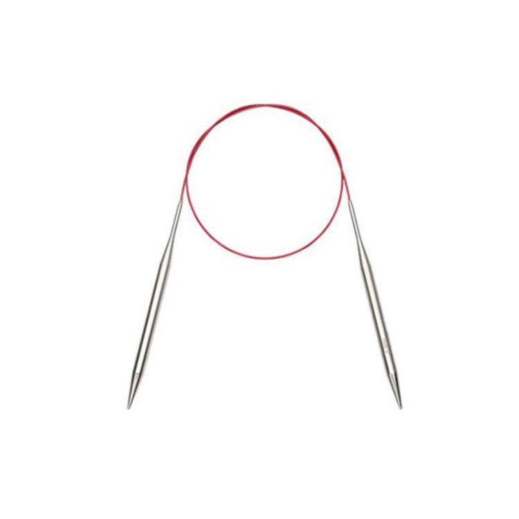 40cm Circular Knitting Needle Stainless Steel Round Weaving Pin Crochet Yarn Needles - 8mm