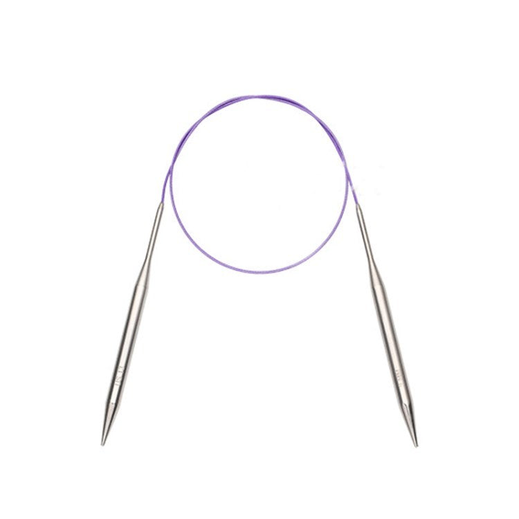 40cm Circular Knitting Needle Stainless Steel Round Weaving Pin Crochet Yarn Needles - 9mm