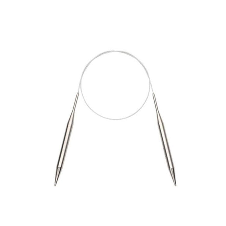 40cm Circular Knitting Needle Stainless Steel Round Weaving Pin Crochet Yarn Needles - 10mm