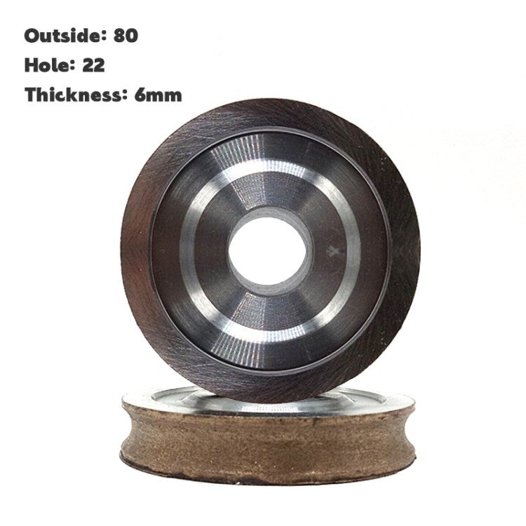 Straight / Round Edge Grinding Wheel Glass Diamond Grinding Wheel Disc 80mm Outer Diameter for Metal Stone Grinding and Processing - 80x22x6mm / Round Edge
