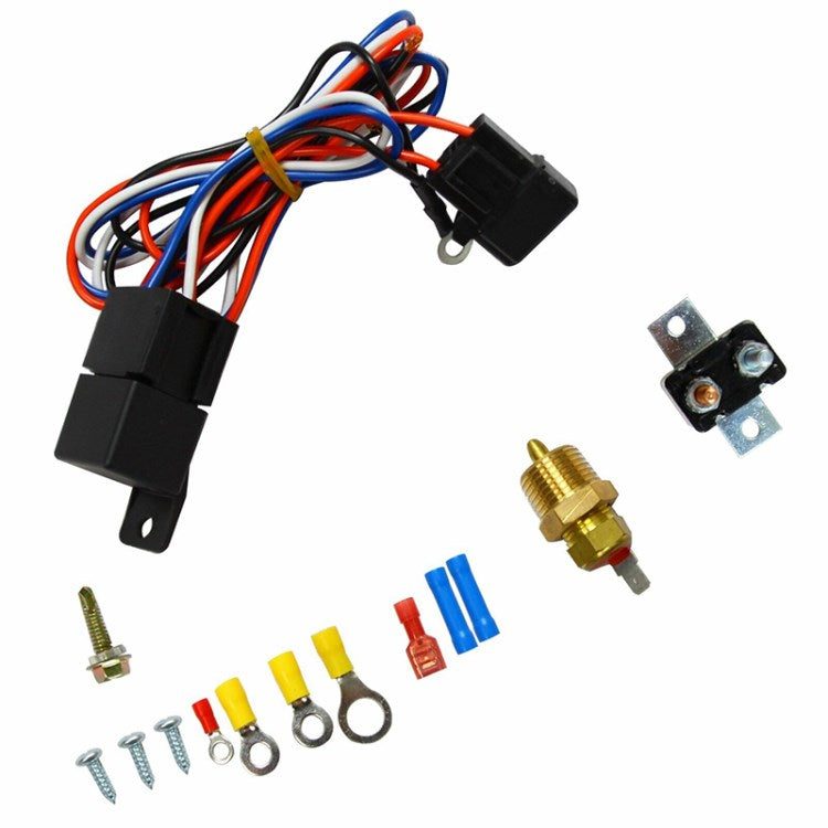 ZYLW 40A Electric Cooling Radiator Fan Relay Kit with Thermostatic Sensor Switch 185 on 175 Off