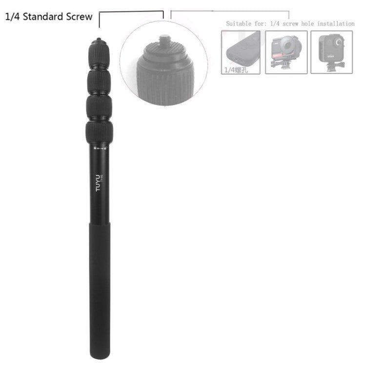 Uniqkart 1.7m Aluminum Alloy Handheld Retractable Selfie Stick for GoPro / Insta360 One X2 / X3