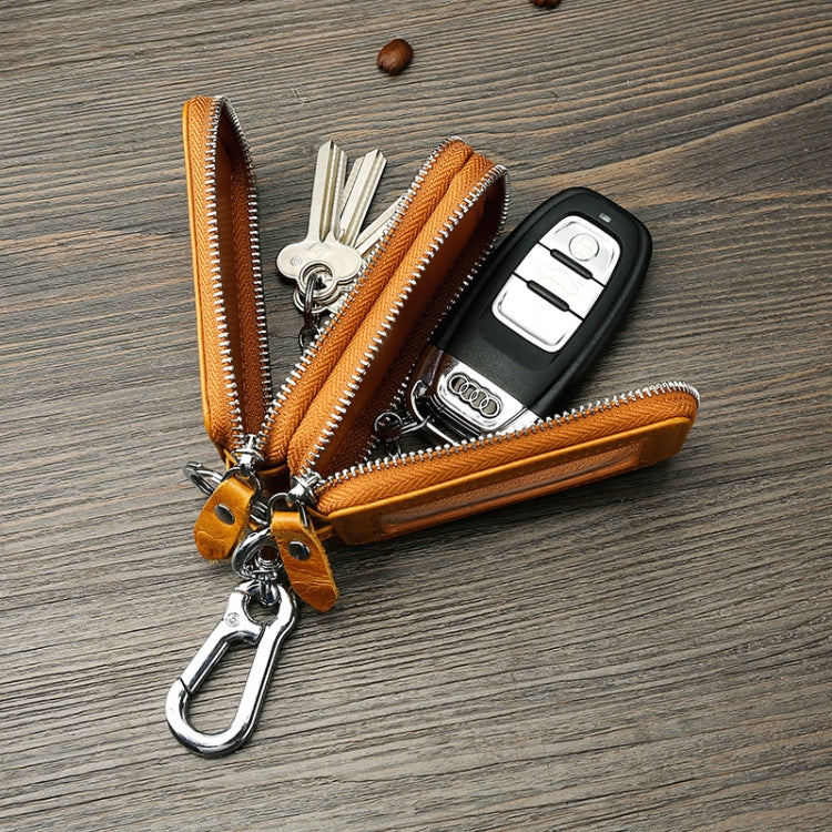 TP-9009 Double-deck Multi-function Car Key Bag(Coffee)