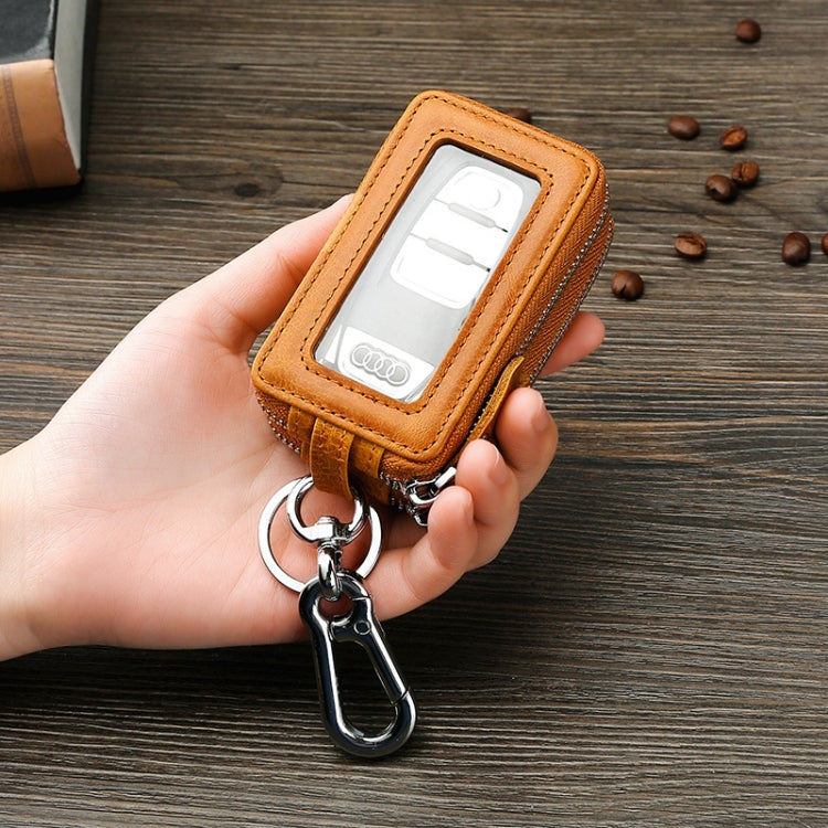 TP-9009 Double-deck Multi-function Car Key Bag(Coffee)