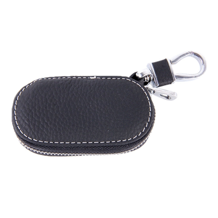 Universal Leather Crocodile Texture Waist Hanging Zipper Wallets Key Holder Bag (No Include Key)(Black)
