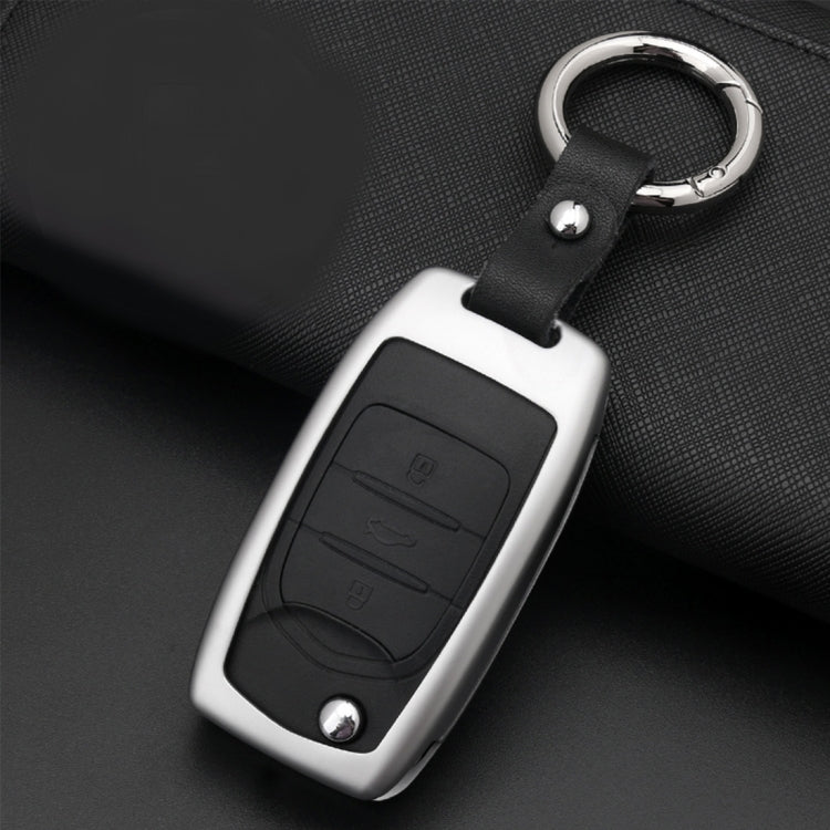 A Style Car Auto Buckle Key Shell Colorful Ring Zinc Alloy Car Chain Shell Car Key Shell Case for PAOJUN, Random Color Delivery