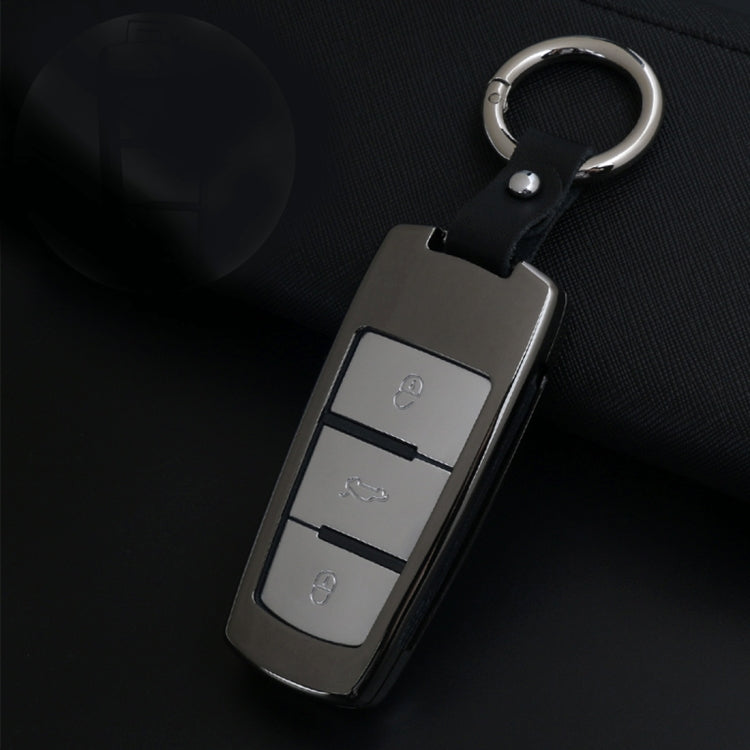 A Style Car Auto Buckle Key Shell Zinc Alloy Car Chain Shell Car Key Shell Case Key Ring for Volkswagen, Random Color Delivery