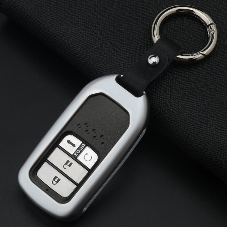 D Style Car Auto Buckle Key Shell Colorful Ring Zinc Alloy Car Chain Shell Car Key Shell Case for Honda, Random Color Delivery