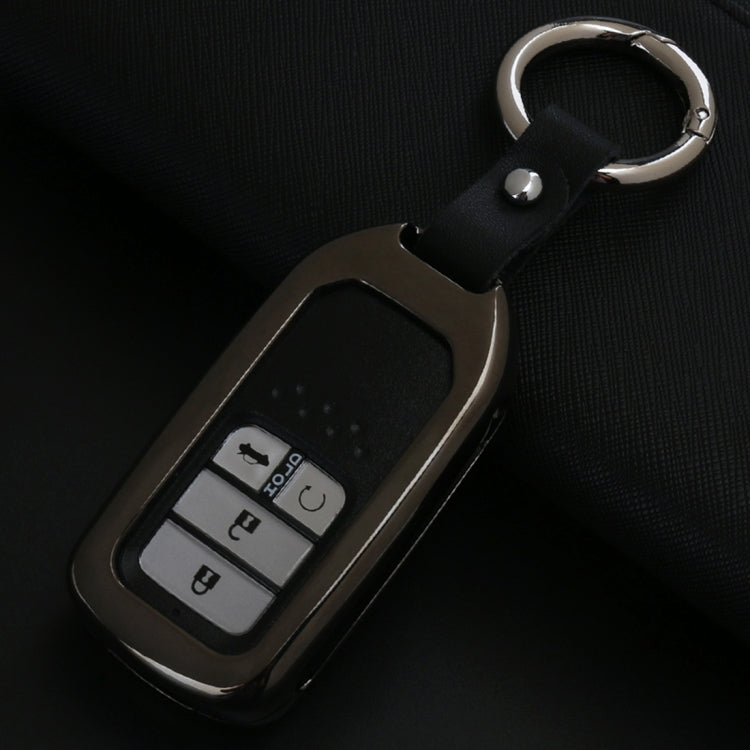 D Style Car Auto Buckle Key Shell Colorful Ring Zinc Alloy Car Chain Shell Car Key Shell Case for Honda, Random Color Delivery