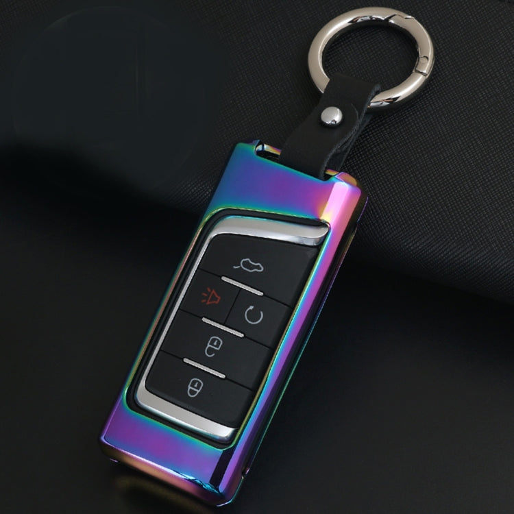 C Style Car Auto Buckle Key Shell Zinc Alloy Car Chain Shell Car Key Shell Case Key Ring for Trumpchi, Random Color Delivery