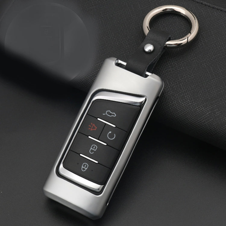 C Style Car Auto Buckle Key Shell Zinc Alloy Car Chain Shell Car Key Shell Case Key Ring for Trumpchi, Random Color Delivery