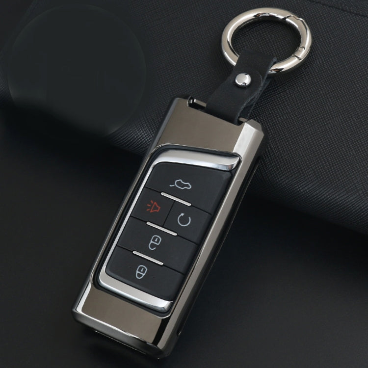 C Style Car Auto Buckle Key Shell Zinc Alloy Car Chain Shell Car Key Shell Case Key Ring for Trumpchi, Random Color Delivery