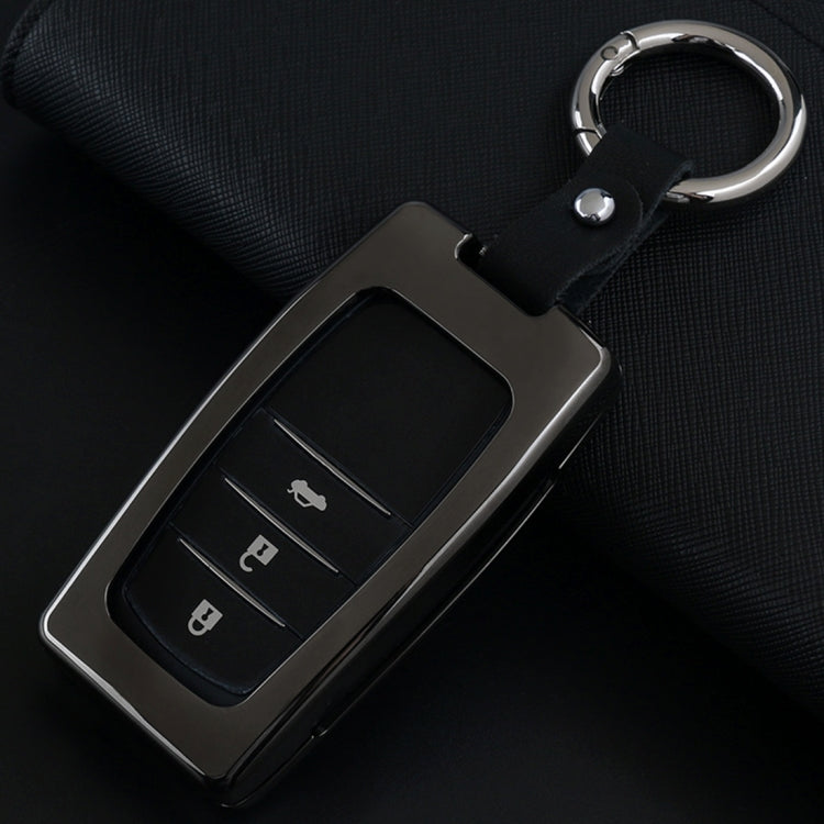 B Style Car Buckle Key Shell Zinc Alloy Car Chain Shell Car Key Shell Case Key Ring for Toyota, Random Color Delivery