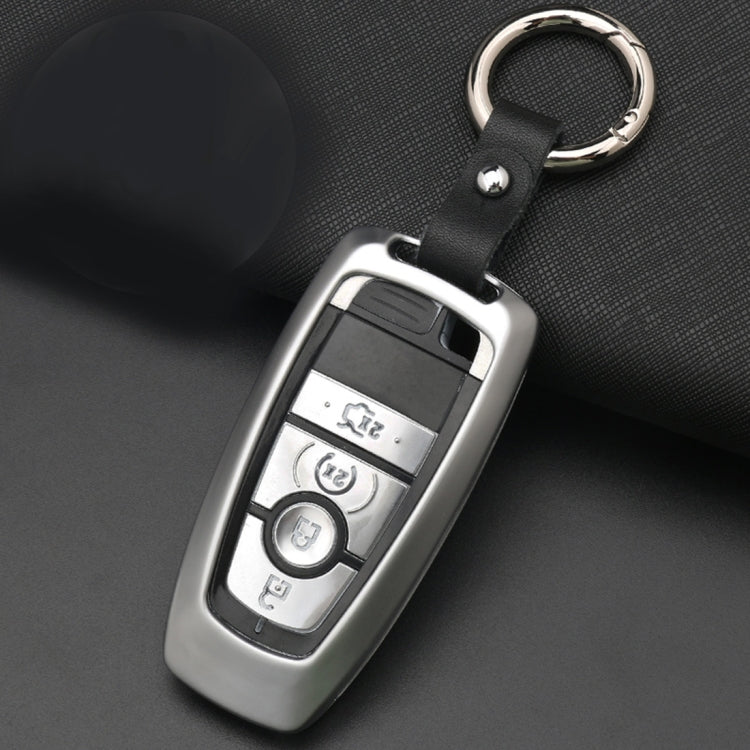 D Style Car Buckle Key Shell Zinc Alloy Car Key Shell Case Key Ring for Ford, Random Color Delivery