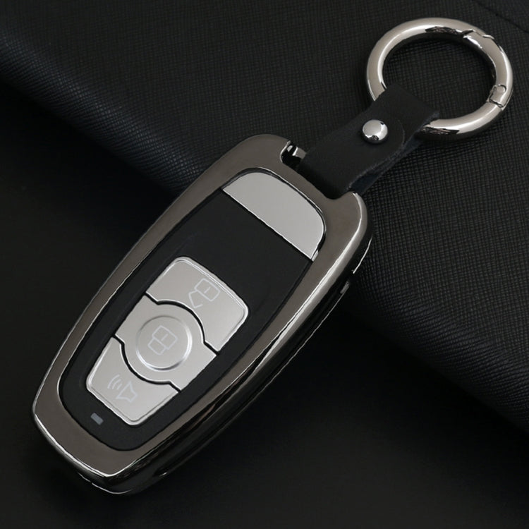 A Style Car Buckle Key Shell Zinc Alloy Car Key Shell Case Key Ring for Haval, Random Color Delivery